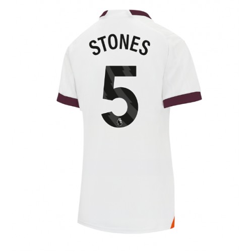 Fotbalové Dres Manchester City John Stones #5 Dámské Venkovní 2023-24 Krátký Rukáv